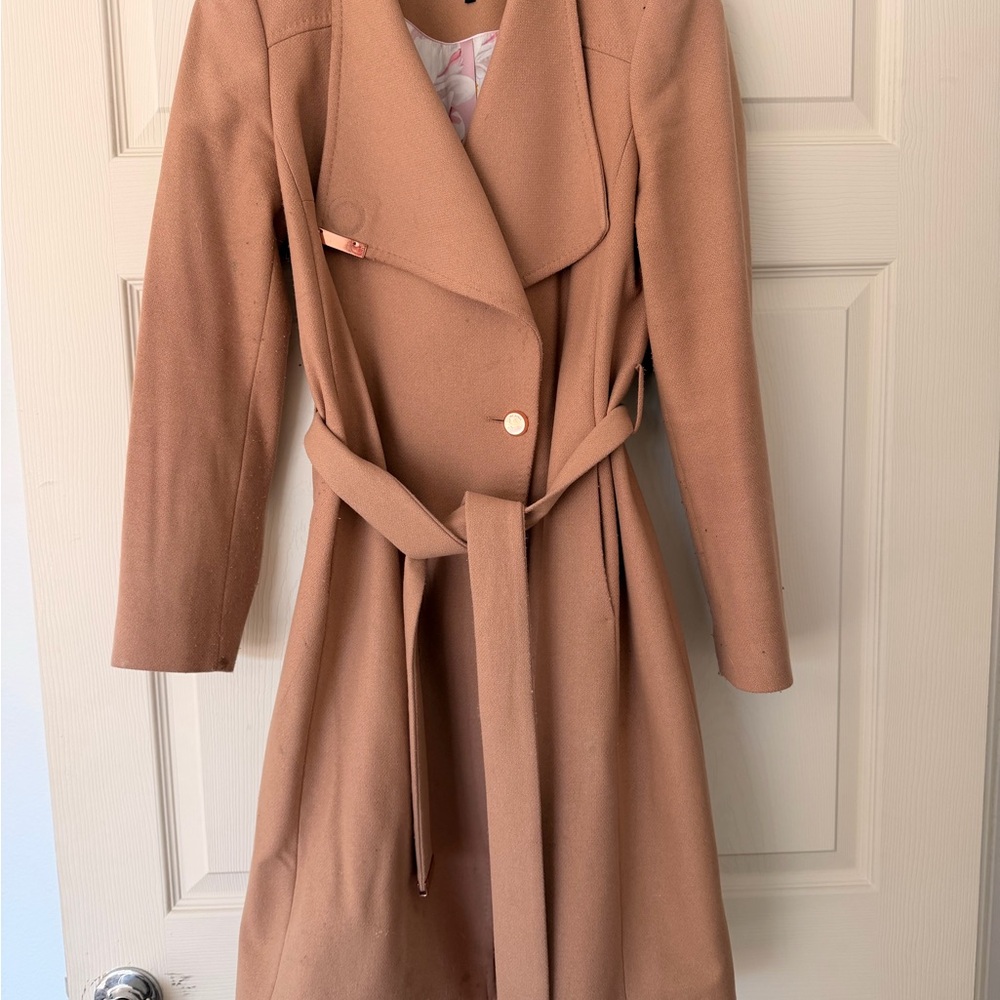 Ted Baker tan coat (long) - Picture 1 of 4